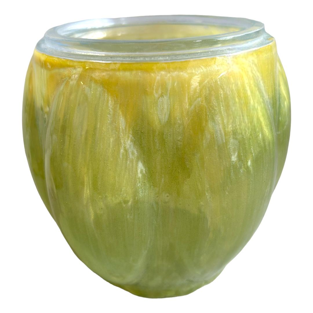 Vintage 1980's Jay Strongwater Large Opaline Jar en vente 1