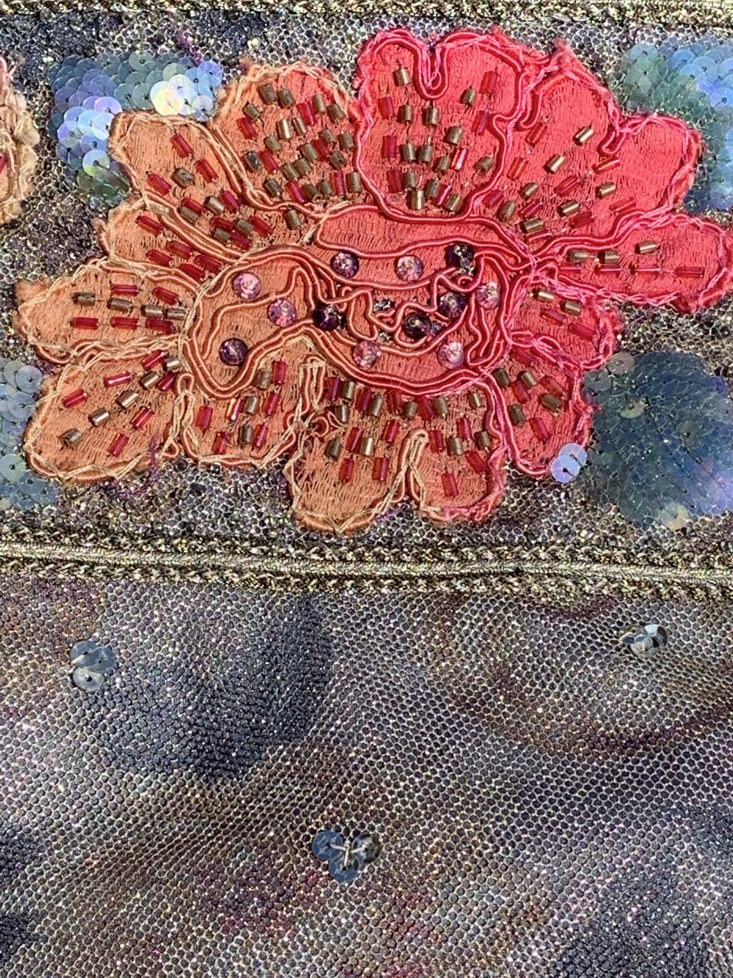 Vintage 1980's Jean-Louis Scherrer Embroidered & Beaded Crop Top France For Sale 4
