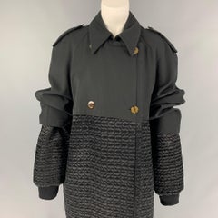 Vintage 1980's JEAN PAUL GAULTIER pour GIBO Black Double Breasted Trench Coat