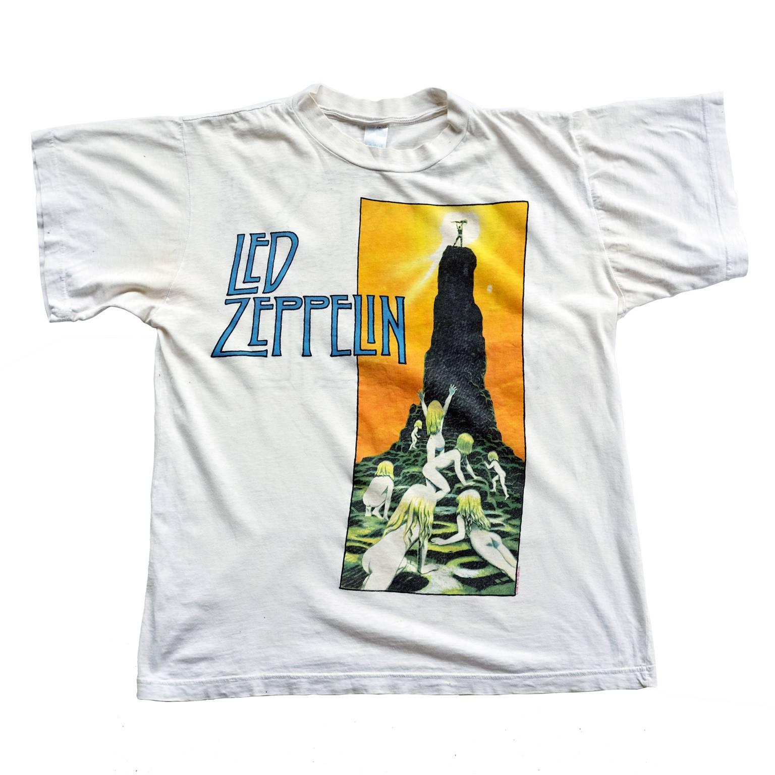 Vintage 1980s Led Zeppelin Houses of the Holy Rock Band T-Shirt Large
