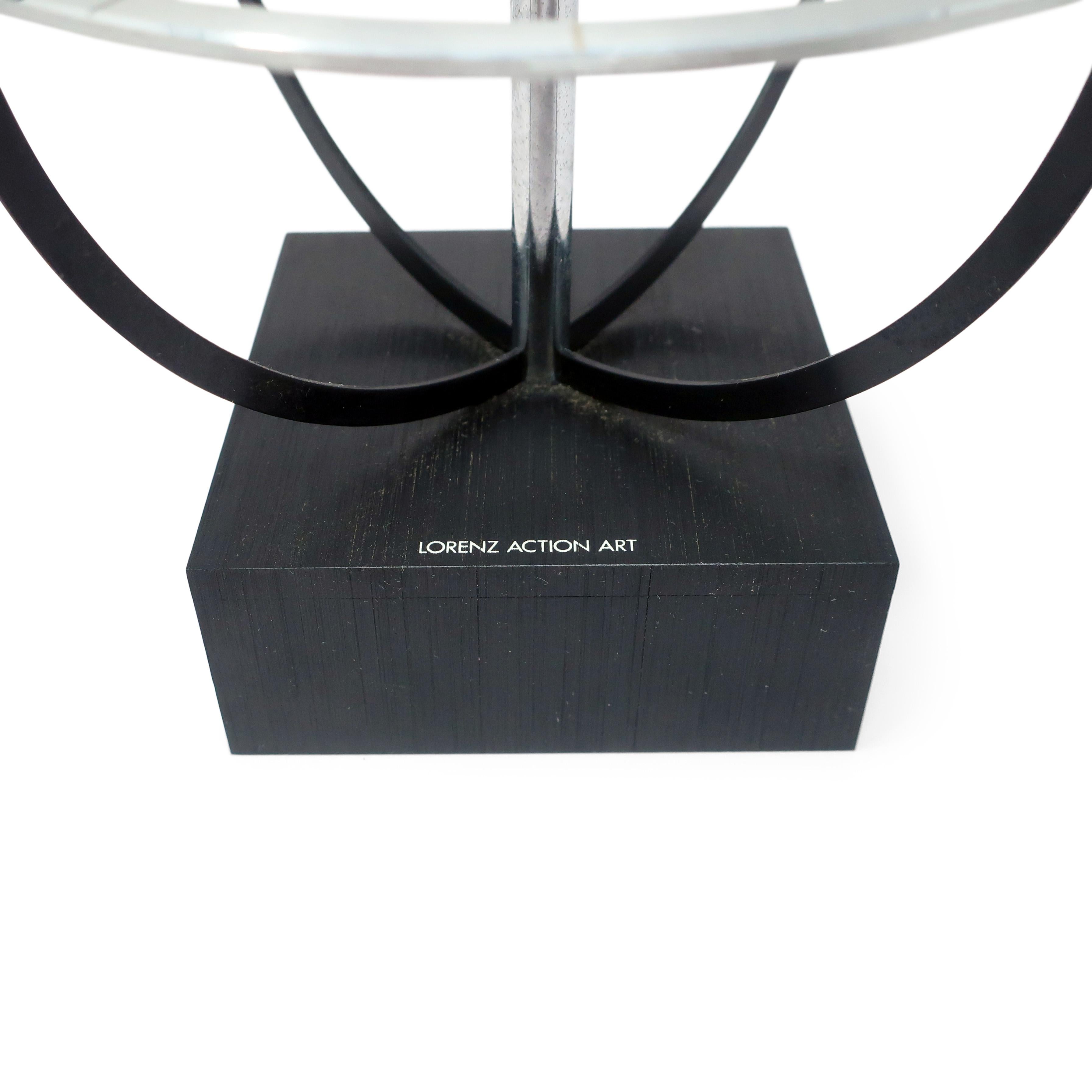 20th Century Vintage 1980s Lorenz Action Art Table/Wall Clock For Sale