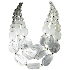 Vintage 1980s Lucite Bib Necklace