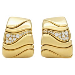 Vintage 1980s Marina B Karen Earrings with Diamonds