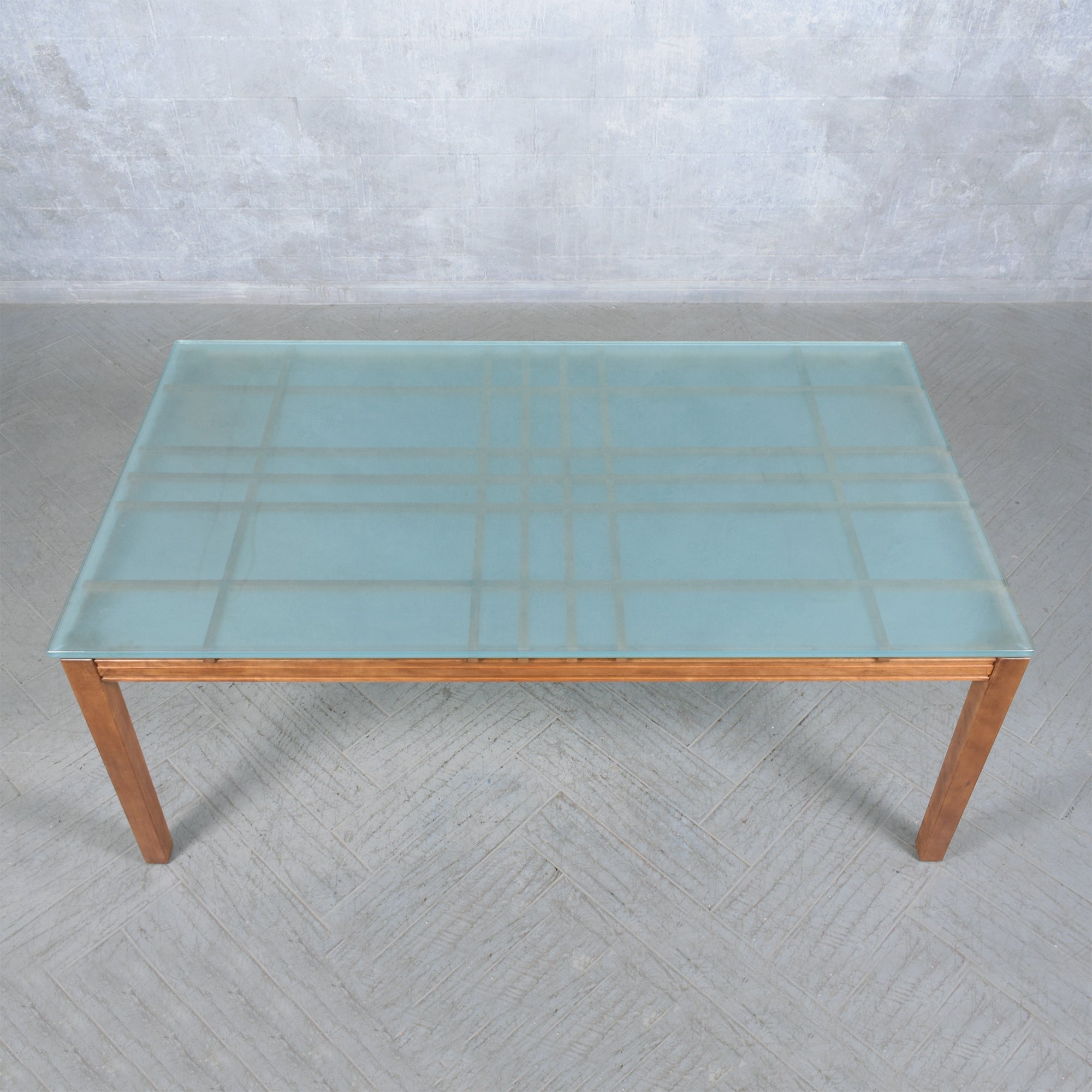 frosted glass dining table