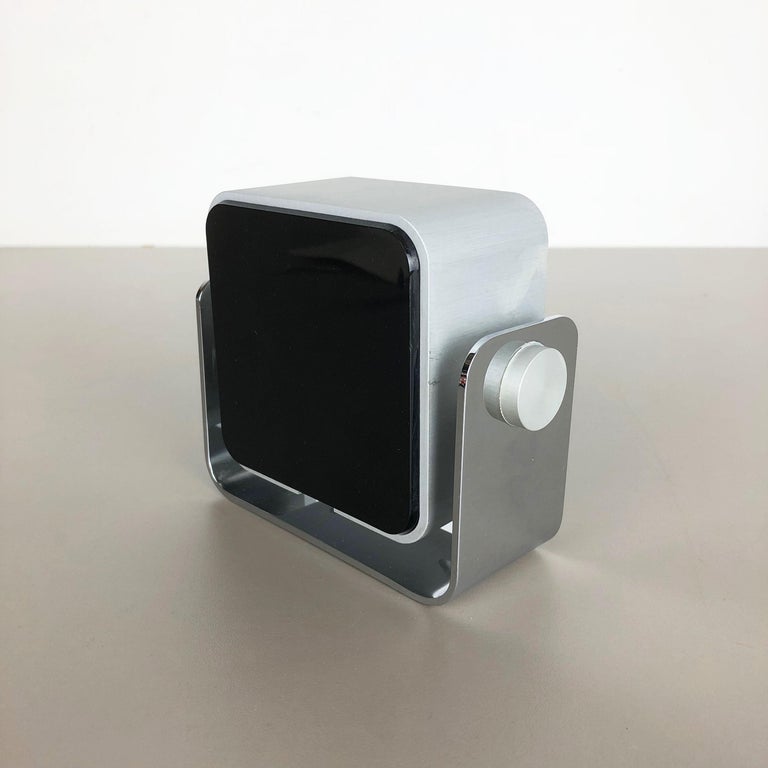 Vintage 1980s Modernist Space Age Megaquarz Metal Table Clock by AEG ...