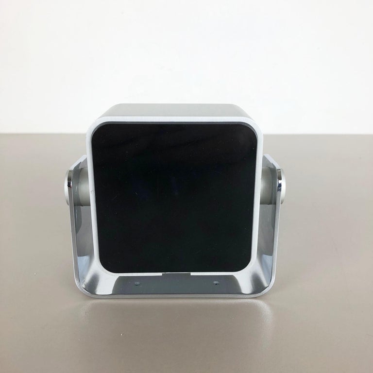 Vintage 1980s Modernist Space Age Megaquarz Metal Table Clock by AEG ...