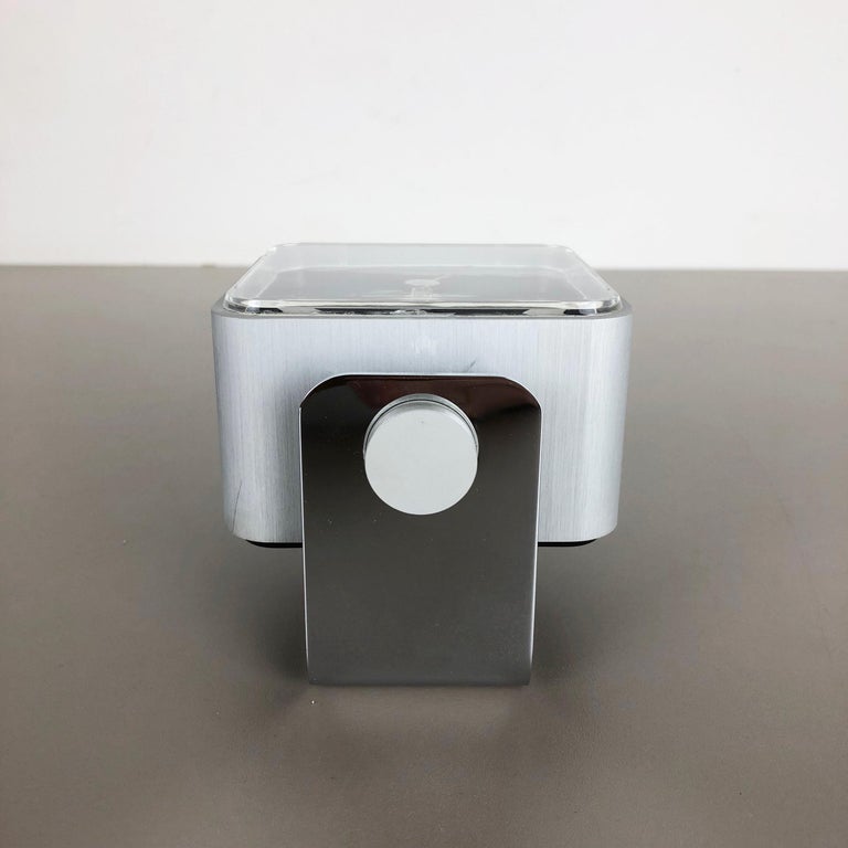 Vintage 1980s Modernist Space Age Megaquarz Metal Table Clock by AEG ...
