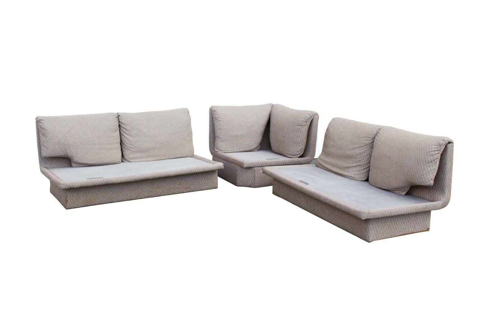 Late 20th Century Vintage 1980s Modular Sectional Sofa by Bernhardt, 3 Pcs