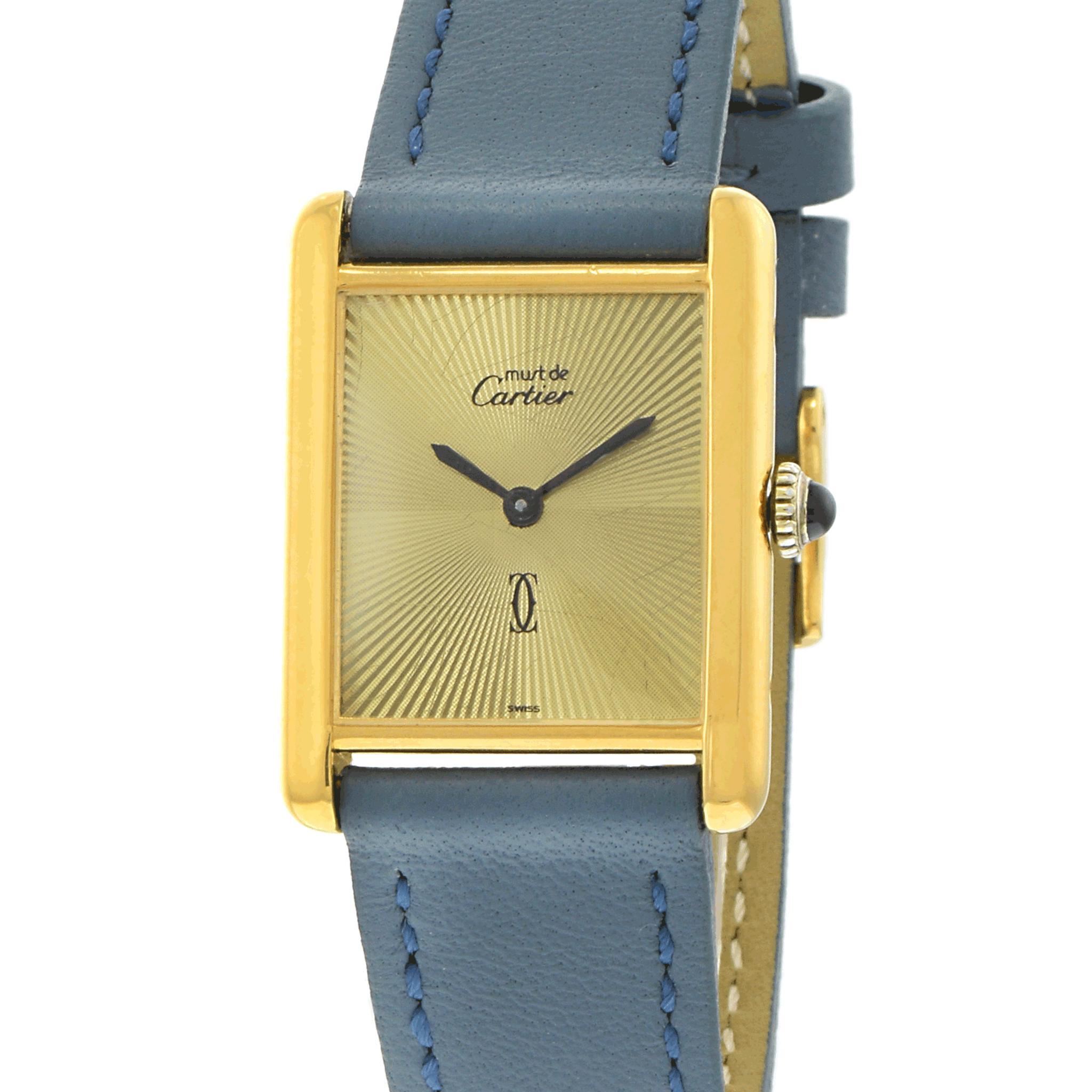 Vintage 1980s Must de Cartier Paris Mechanical Watch im Zustand „Gut“ im Angebot in New York, NY