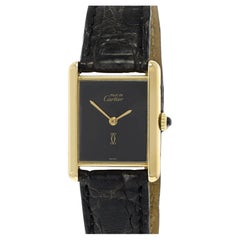 Vintage 1980s Must de Cartier Paris Tank Watch – Mechanical Manual Wind