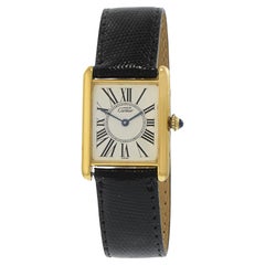 Must de Cartier Silver, quadrante opalino, quarzo, vintage anni '80