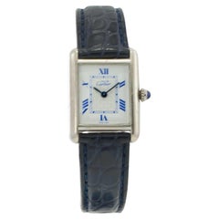 Vintage 1980s Must de Cartier Sterling Silver Tank Watch Vintage 1980s Must de Cartier Sterling Silver Tank Watch