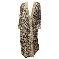 Vintage 1980s Norma Kamali Embroidered Birds & Flowers Duster Jacket