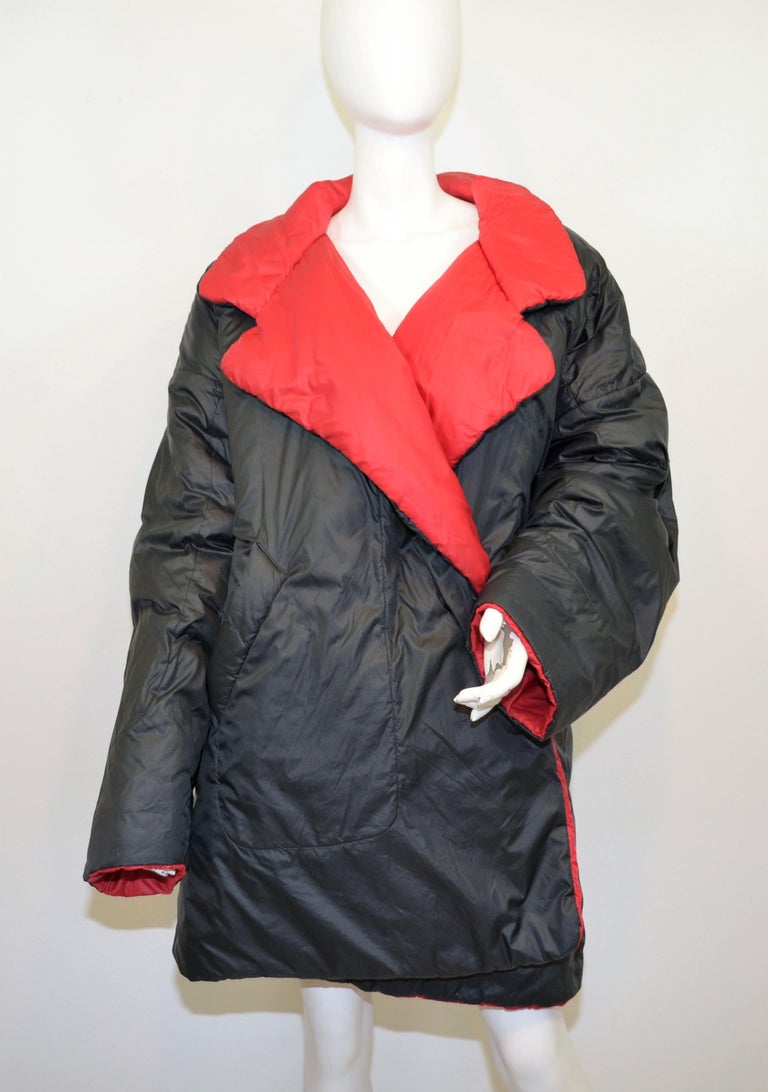 Vintage 1980's Norma Kamali OMO Reversible Sleeping Bag Coat For Sale ...