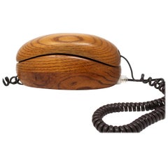 Vintage Oak Phone, 1980s