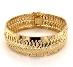 Vintage 1980s Open Flexible Wide Bangle Bracelet