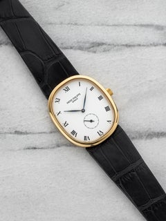 Vintage 1980s Patek Philippe Ellipse 18K YG 3948 Manual White 29mm