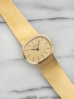 Patek Philippe Ellipse 3545 vintage des années 1980, or jaune 18 carats, cadran champagne, remontage manuel, 32 mm