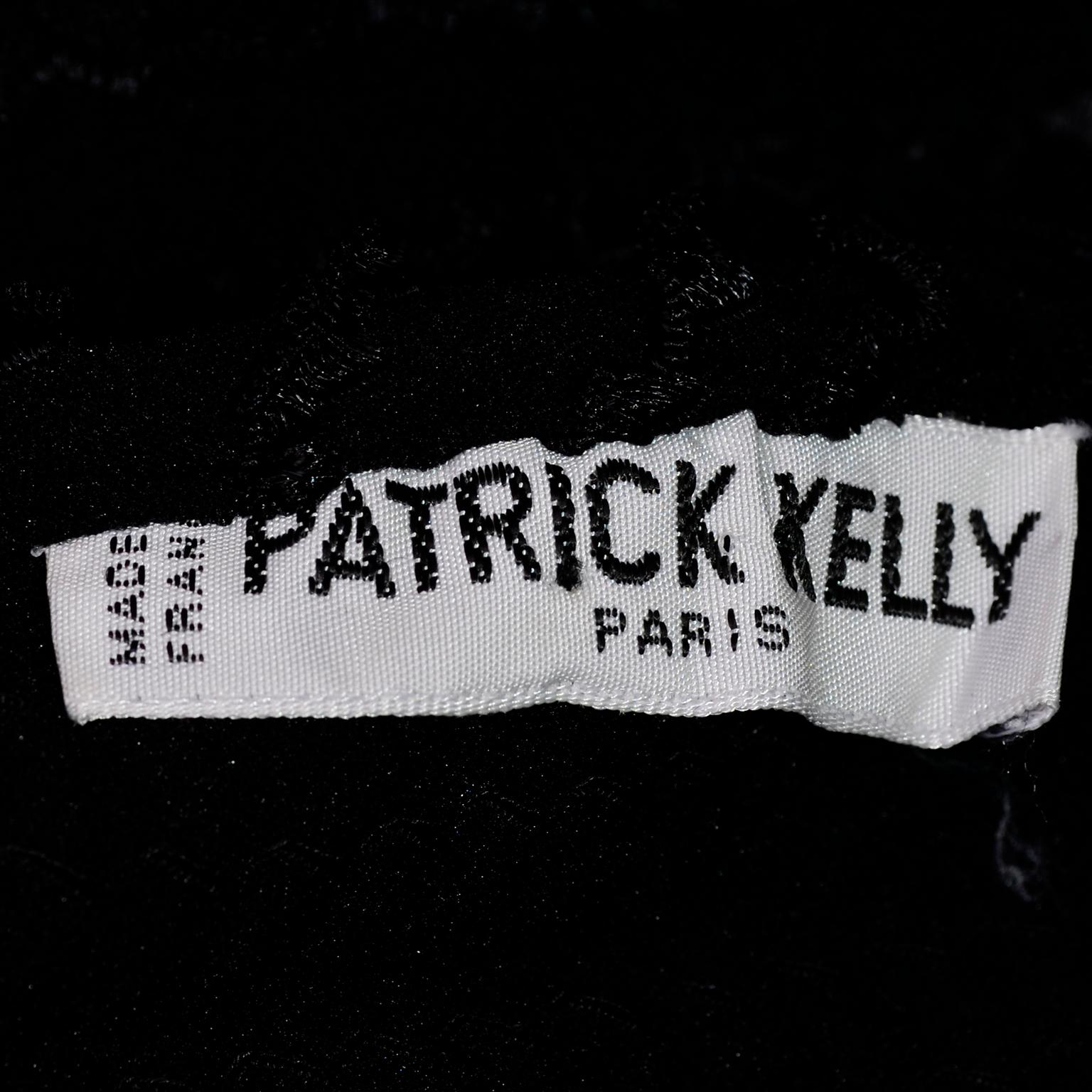1988 Patrick Kelly Paris Vintage Crinkle Ruched Black Bodycon Dress 6