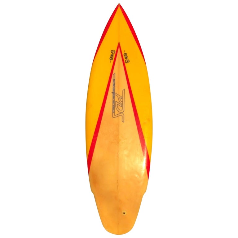 Vintage 1980s PDS Custom Surfboards by Tony Staples Shortboard For Sale