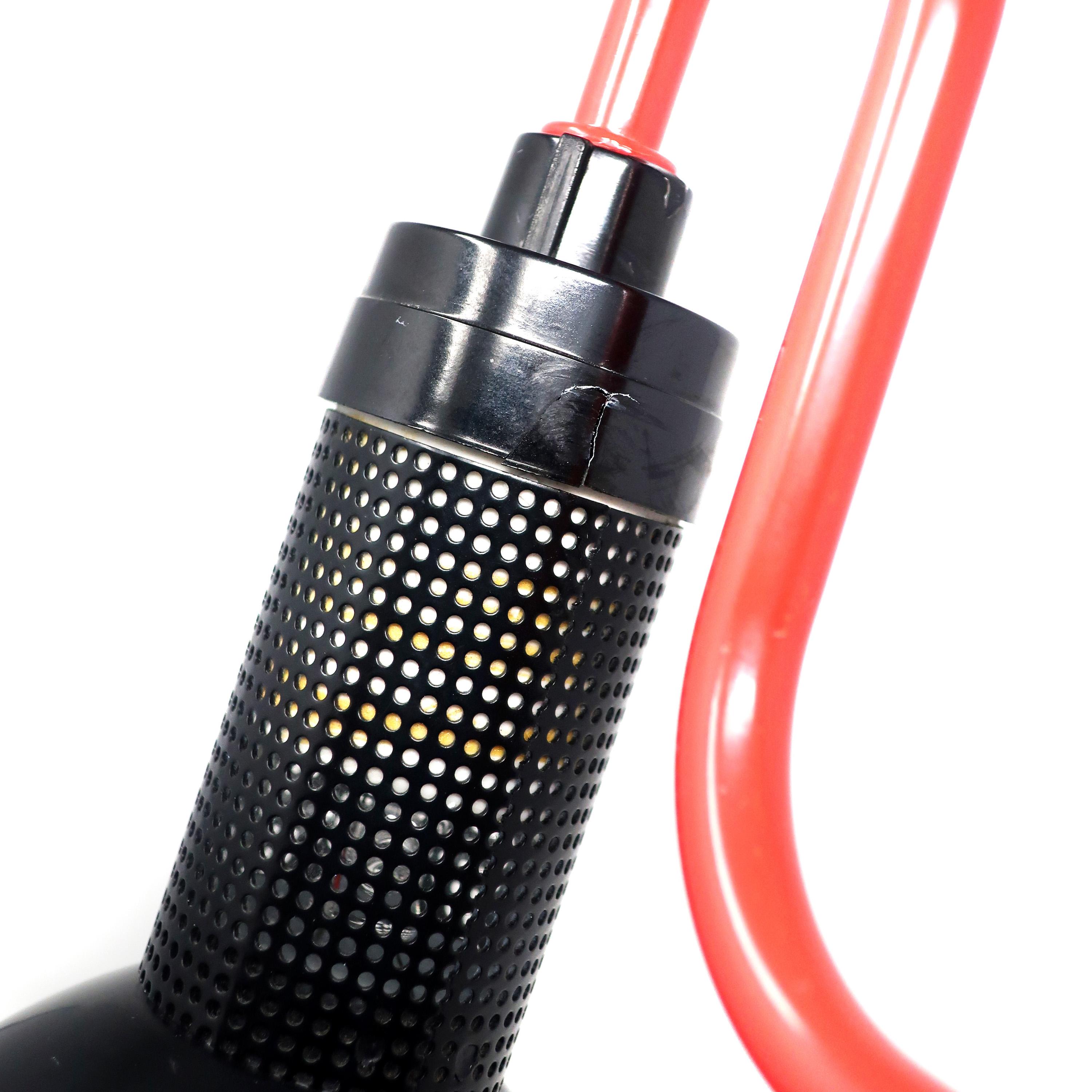 Vintage 1980s Perforated Metal Postmodern Desk Lamp For Sale 3