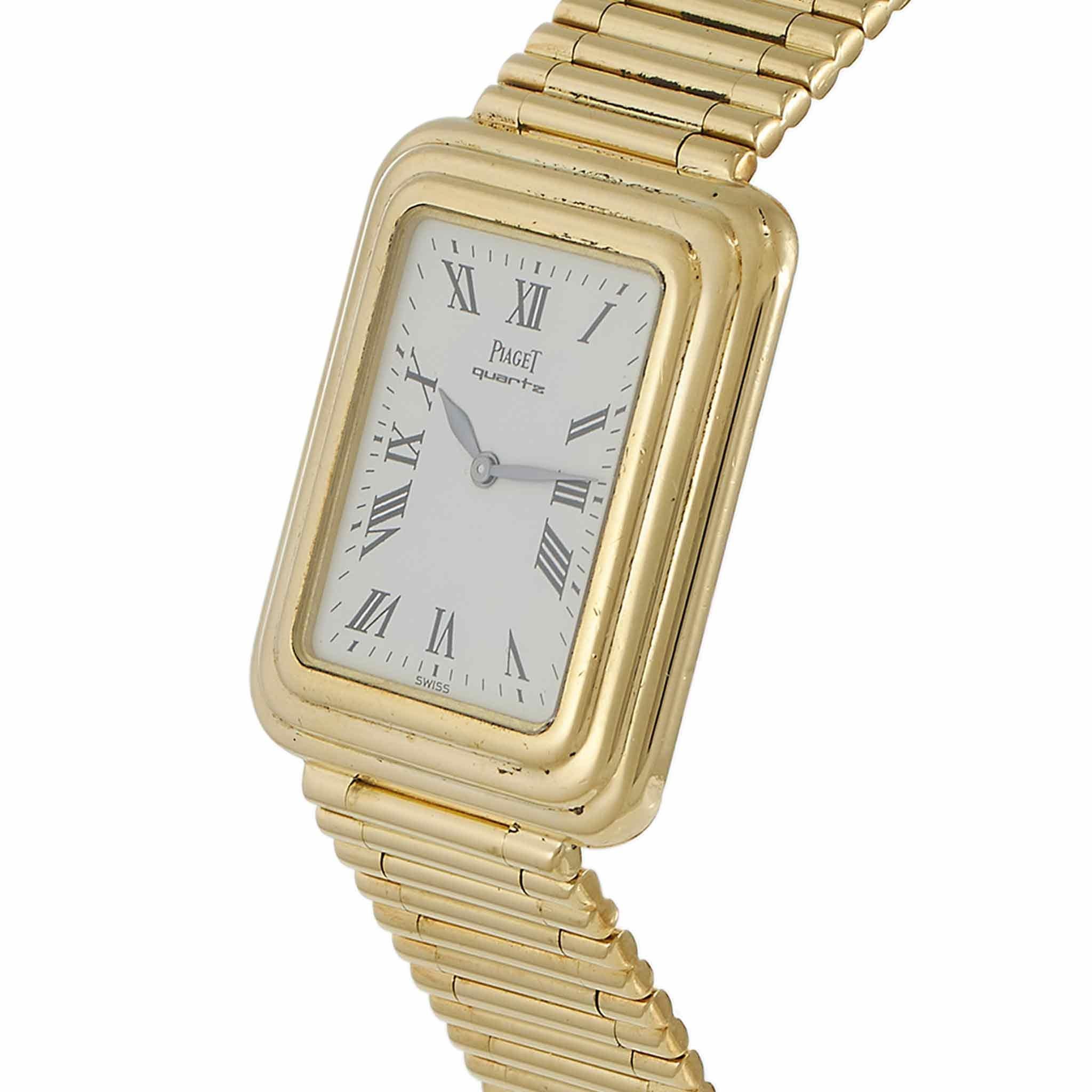 Orologio d'epoca anni '80 Piaget in oro giallo 18KT - Quarzo Cal. 757P in vendita 2