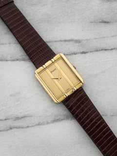 Vintage 1980s Piaget Classic 18K YG 8163 Quartz Gold Gadroon 20mm