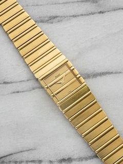 Vintage By 1980er Piaget Polo 7131 C 701 18K Gelbgold Gadroon Zifferblatt Quarz 25 mm
