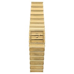 Vintage By 1980er Piaget Polo 7131 C 701 18K Gelbgold Gadroon Zifferblatt Quarz 25 mm
