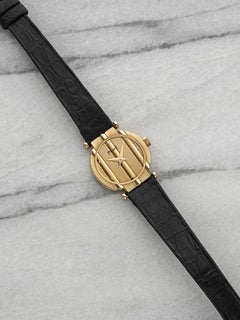 Vintage 1980s Piaget Polo 8243 Ladies 18K Yellow Gold Champagne Dial Quartz 20mm