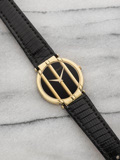 Vintage 1980 Piaget Polo 8673 Or jaune 18K Cadran Onyx Quartz 31 mm