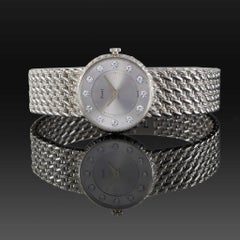 Vintage 1980s Piaget Ref. 4642P32 18KT White Gold Dress Watch – Diamond Dial