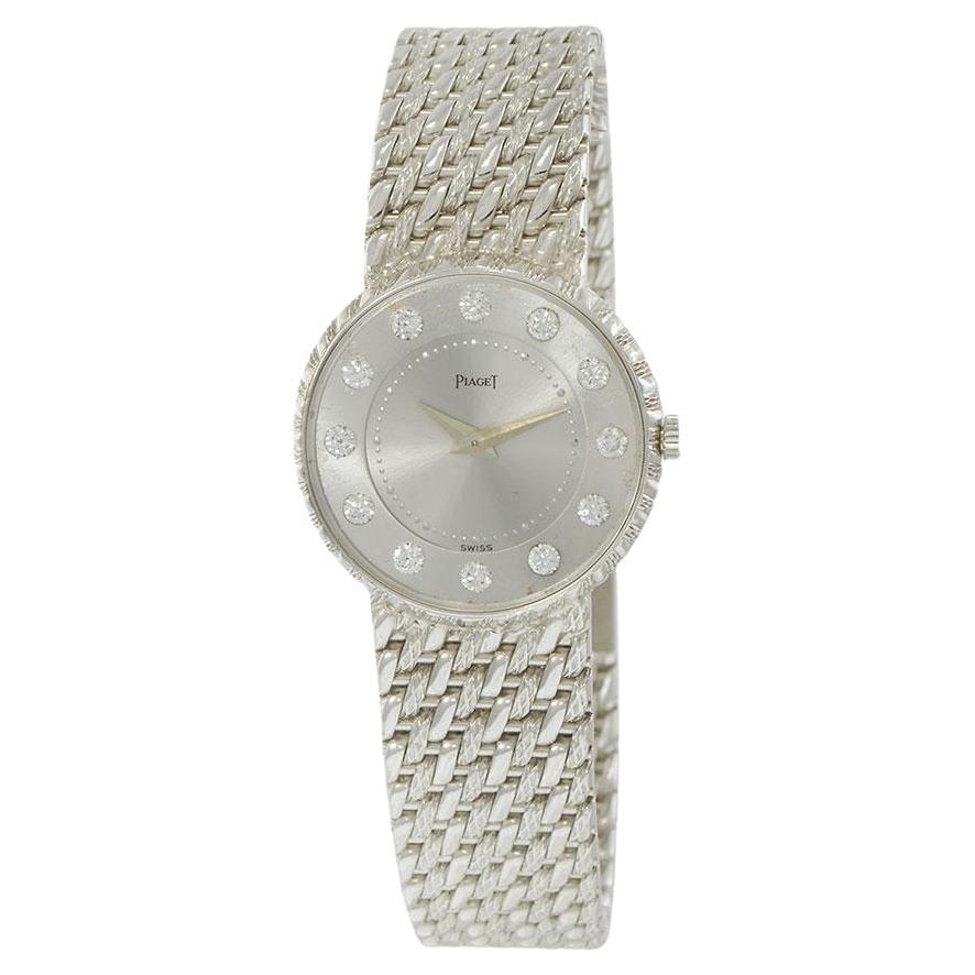Vintage anni '80 Piaget Ref. 4642P32 Orologio da sera in oro bianco 18KT - Quadrante con diamanti