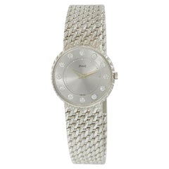 Vintage 1980s Piaget Ref. 4642P32 18KT White Gold Dress Watch – Diamond Dial