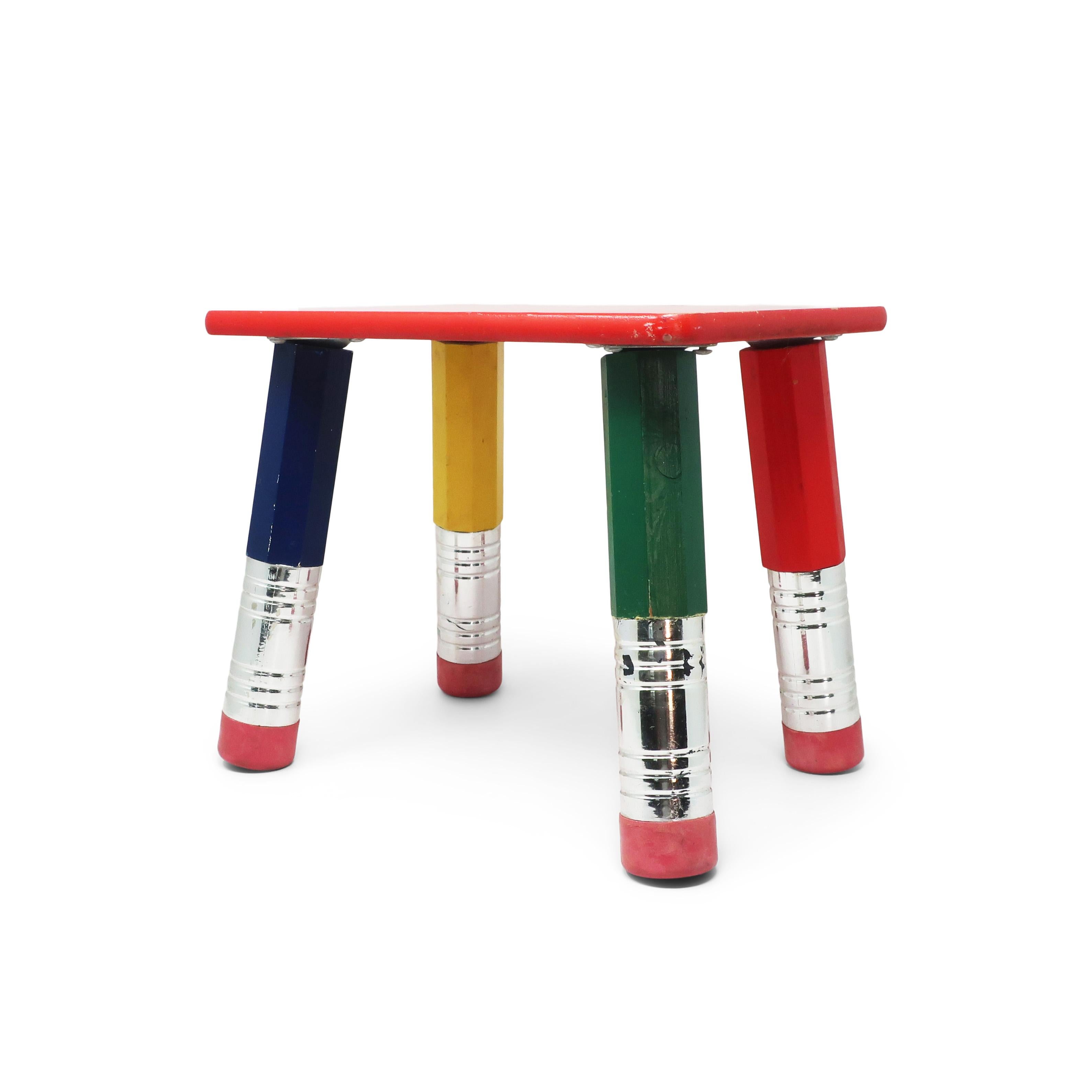 Vintage 1980s Pierre Sala Pencil Stool In Good Condition In Brooklyn, NY