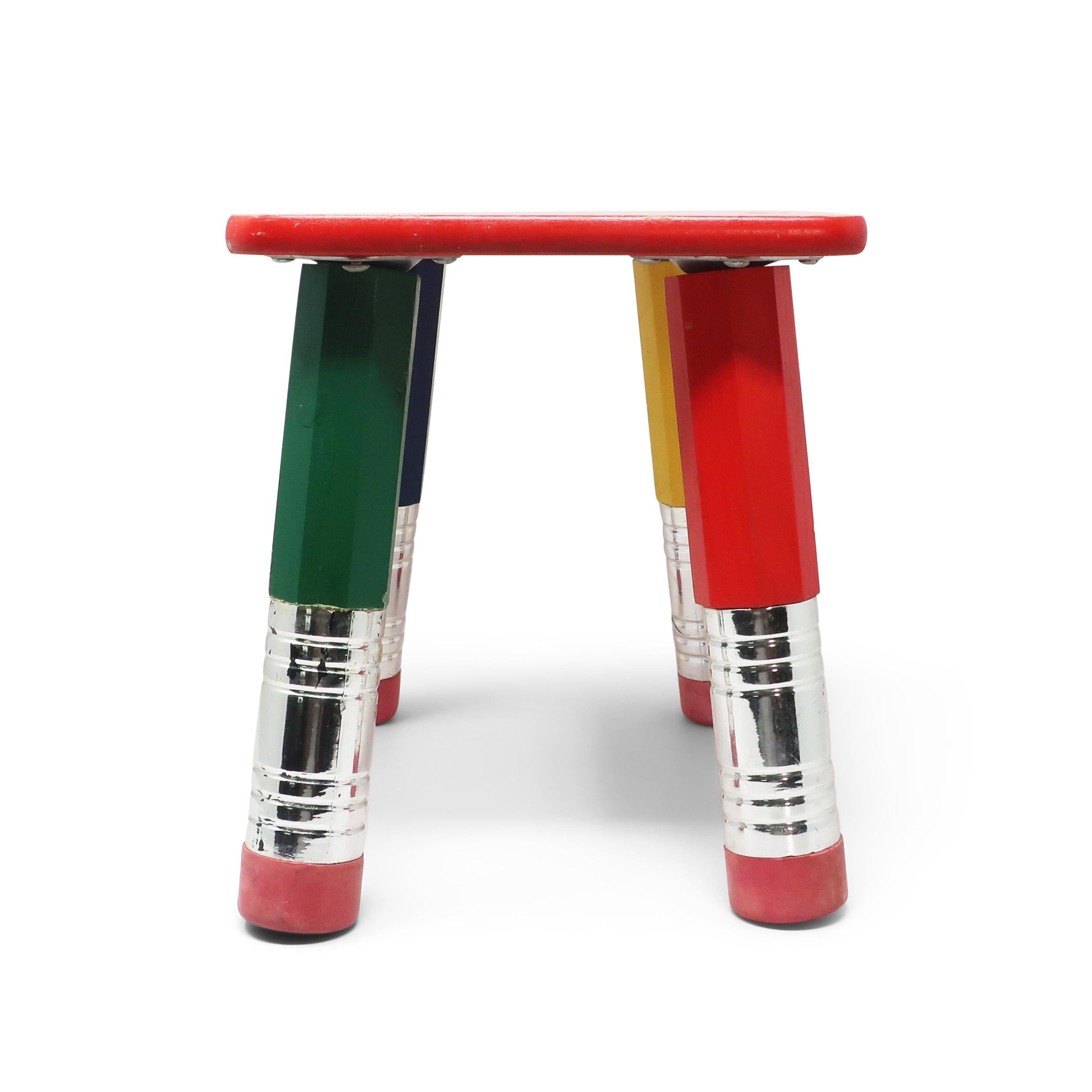 20th Century Vintage 1980s Pierre Sala Pencil Stool