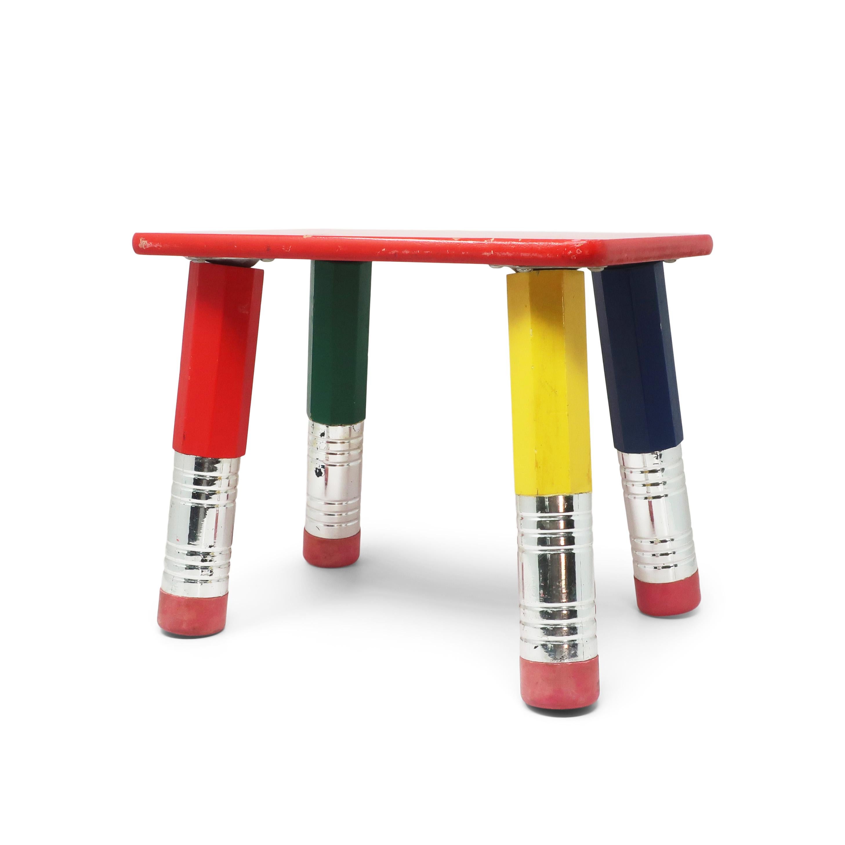 Metal Vintage 1980s Pierre Sala Pencil Stool