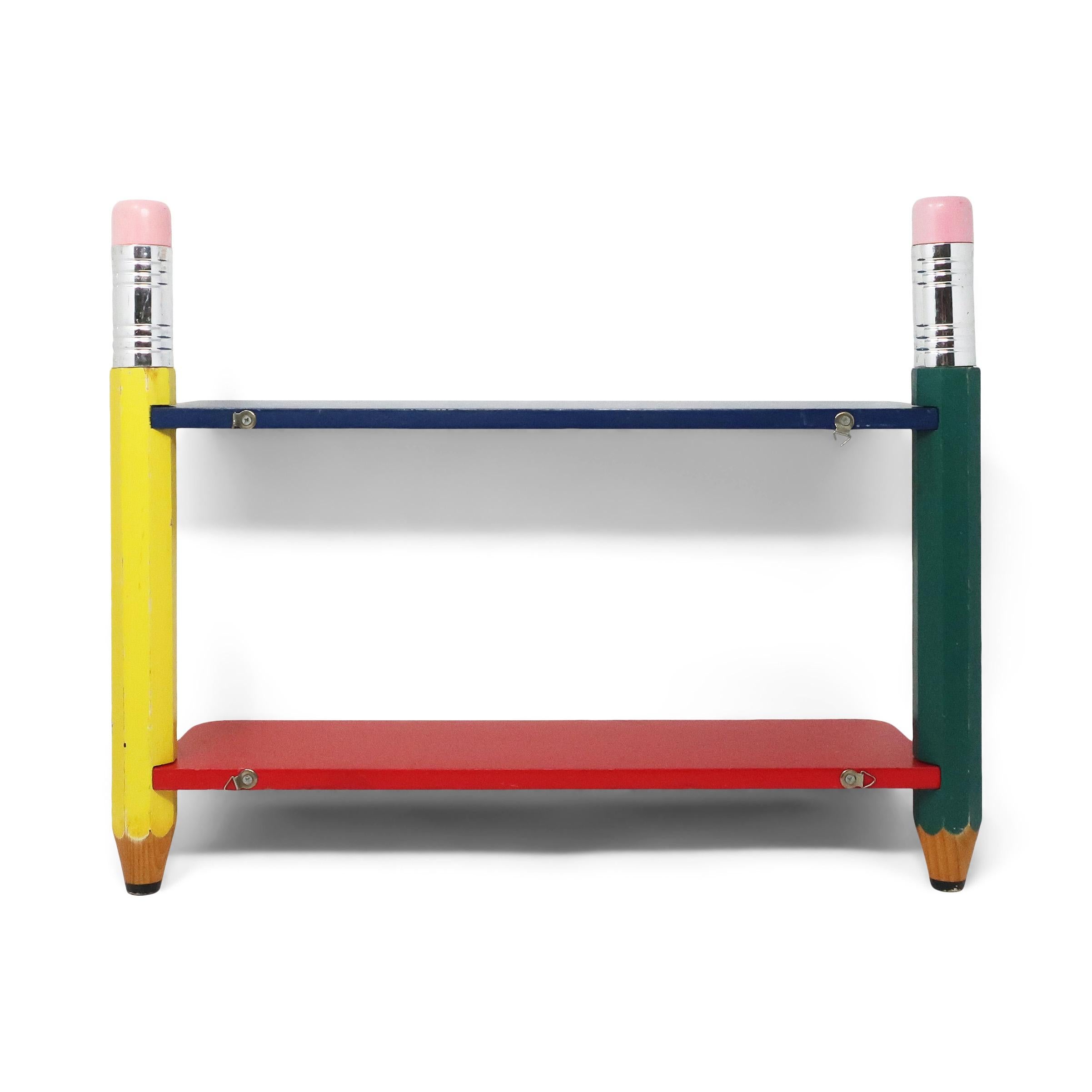 Post-Modern Vintage 1980s Pierre Sala Pencil Wall Shelf