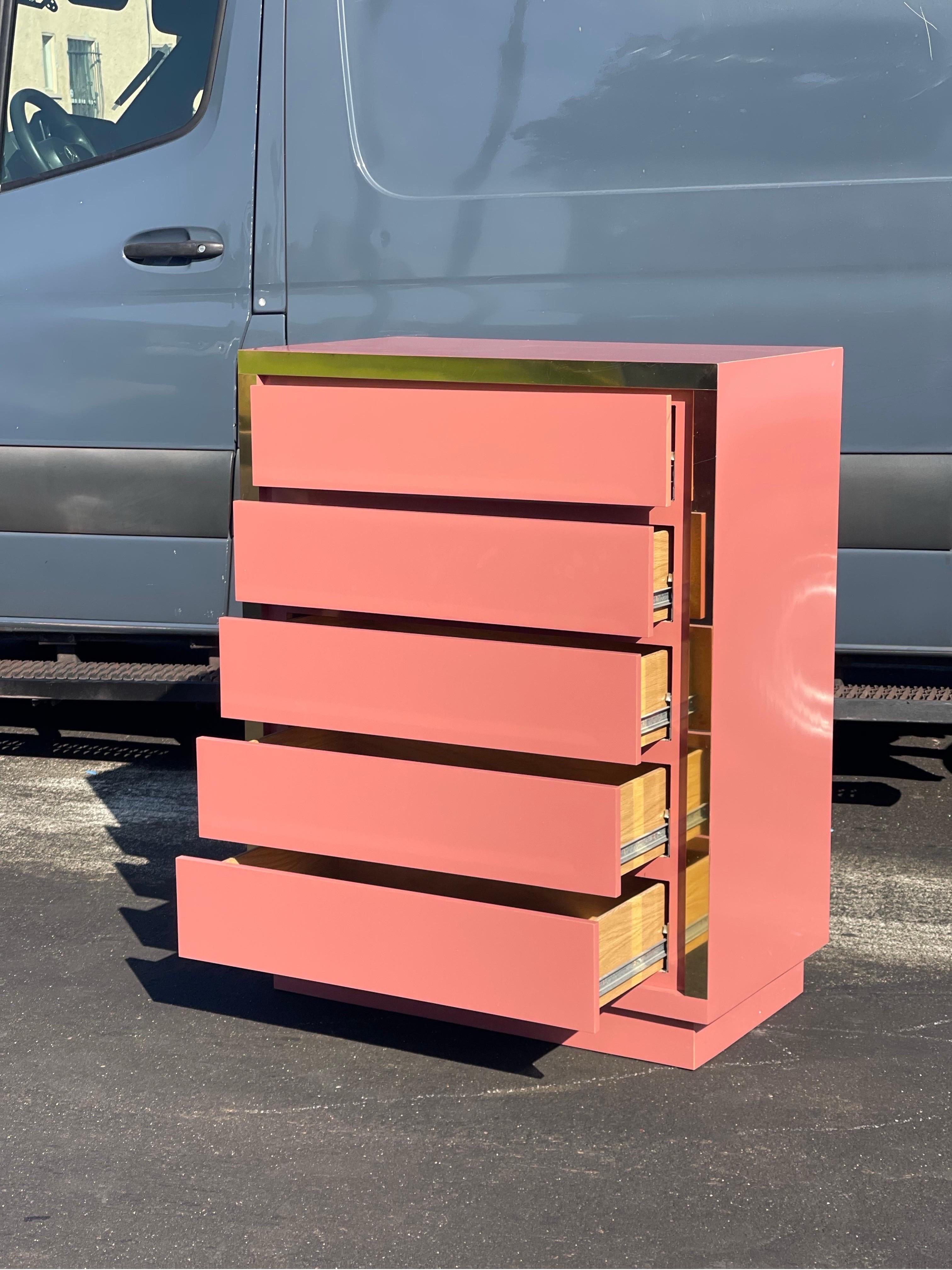 Vintage 1980s Pink Dresser In Good Condition For Sale In Los Angeles, CA