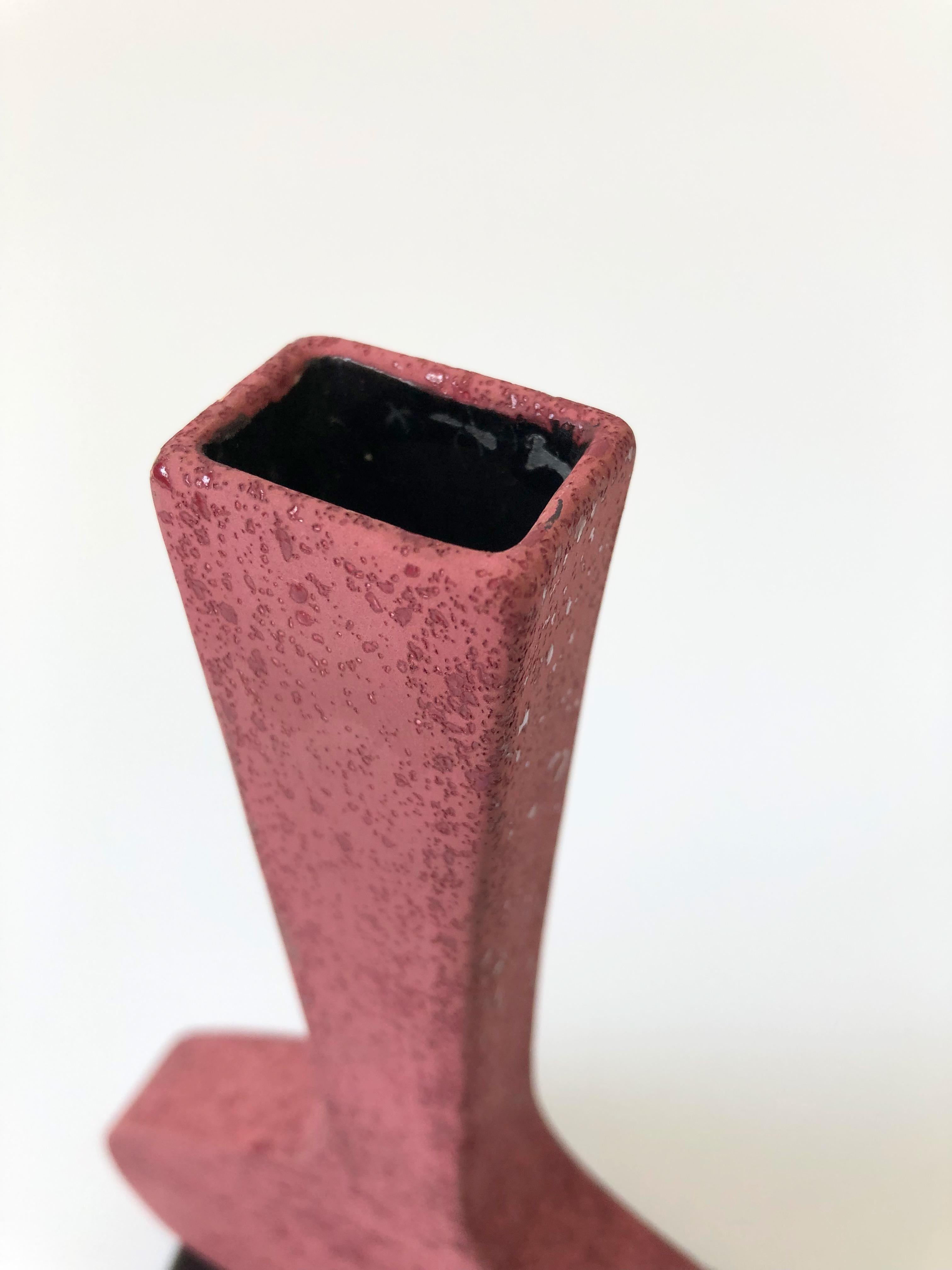 Post-Modern Vintage 1980s Pink Postmodern Vase