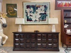 Postmodernes weißes Magnolien-Wandbild, Acryl, 1980er Jahre, Goldglitter