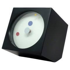 Horloge de bureau vintage des années 1980 Postmoderne Canetti noir