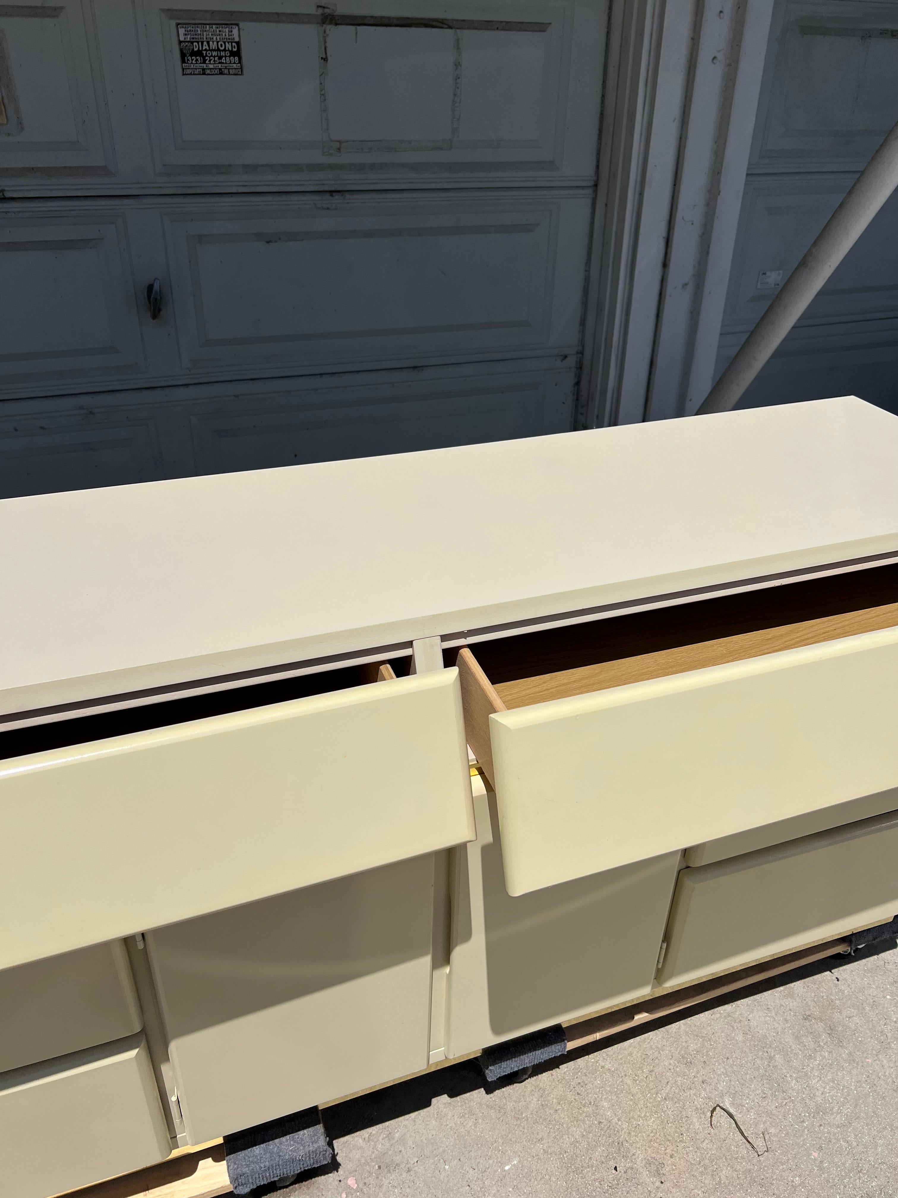 Vintage 1980s Postmodern Lacquered Dresser In Good Condition In Los Angeles, CA