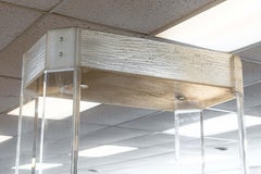 Vintage 1980s Postmodern Lucite Lighted Freestanding Etagere Shelving Unit