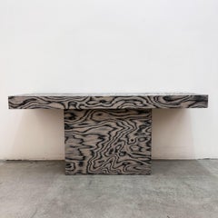 Vintage 1980s Postmodern Memphis Pedestal Console Entryway Table