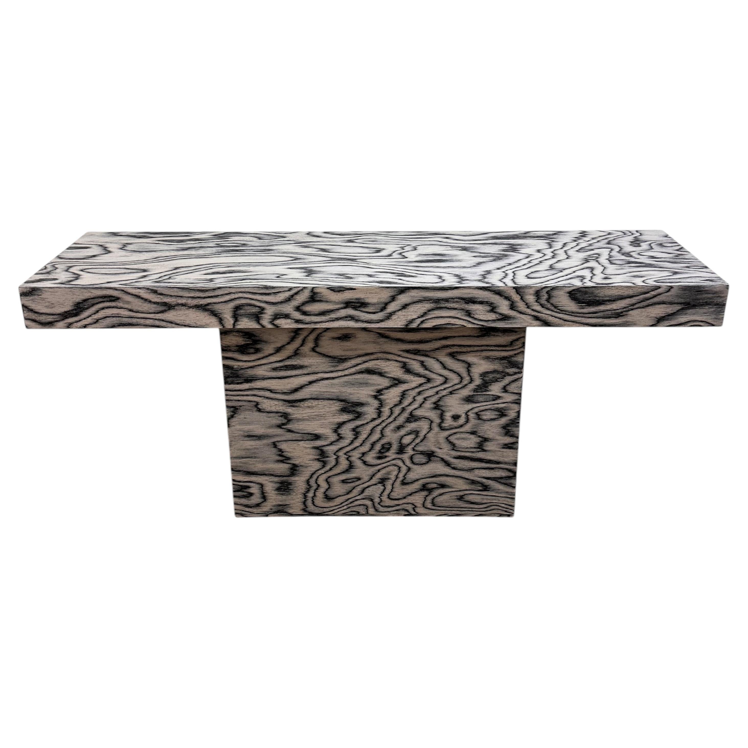Vintage 1980s Postmodern Memphis Pedestal Console Entryway Table