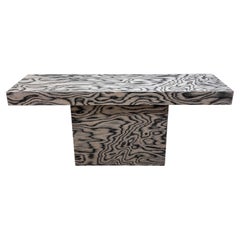 Vintage 1980s Postmodern Memphis Pedestal Console Entryway Table