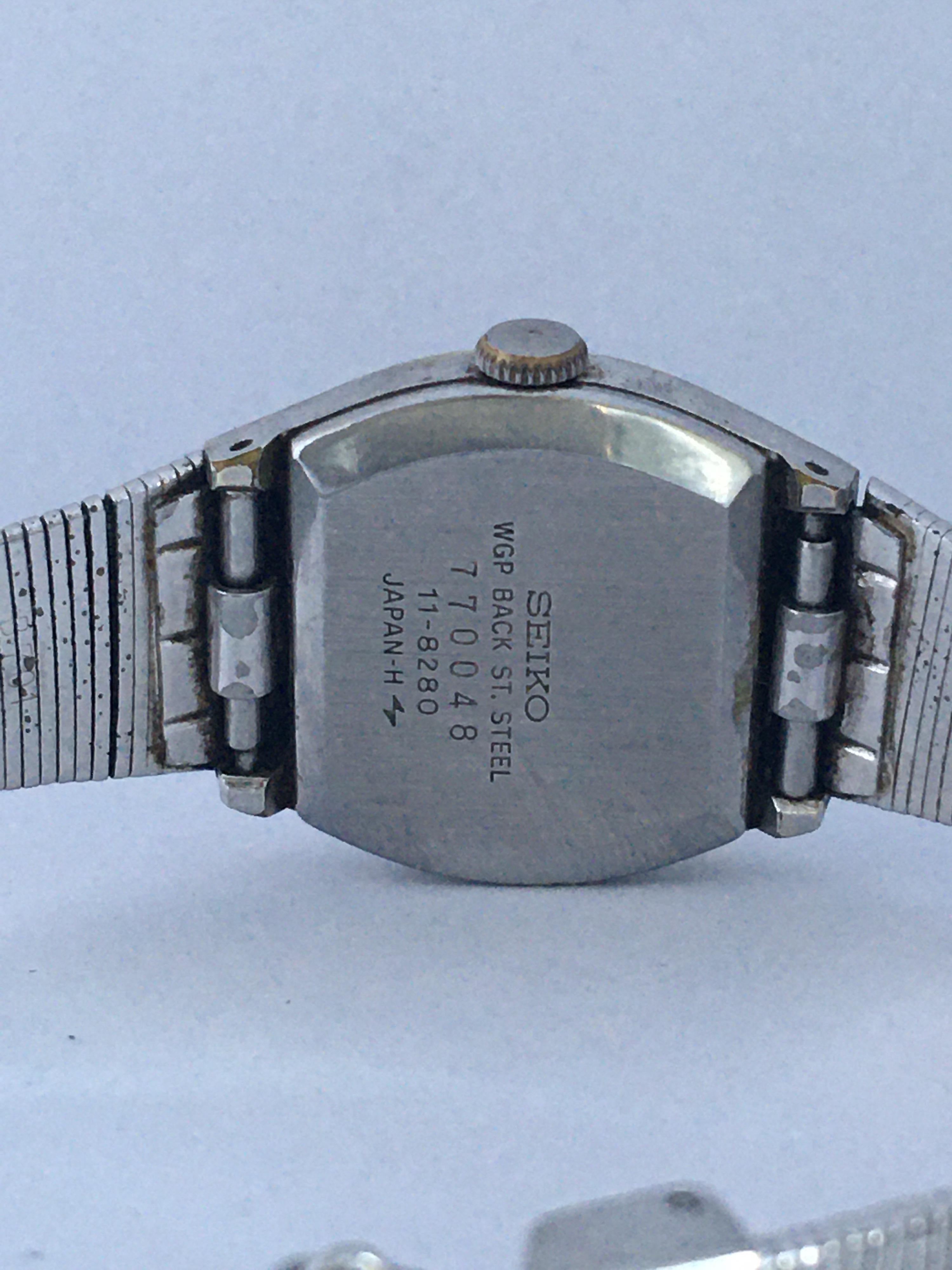 Vintage 1980s Seiko Mechanical Ladies Watch For Sale 3