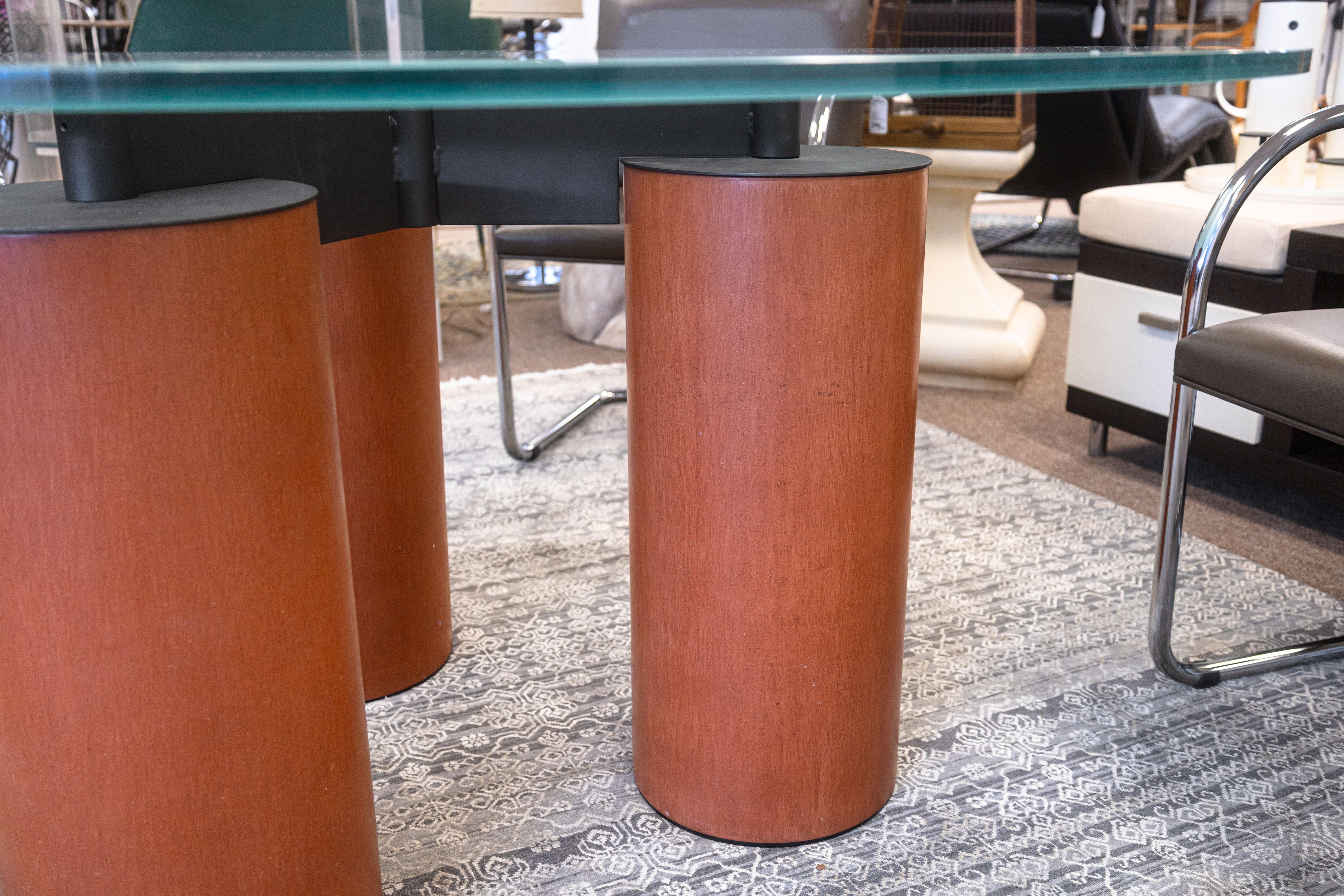 Glass Vintage 1980s Serenissimo Dining Table by Massimo & Lella Vignelli for Acerbis For Sale