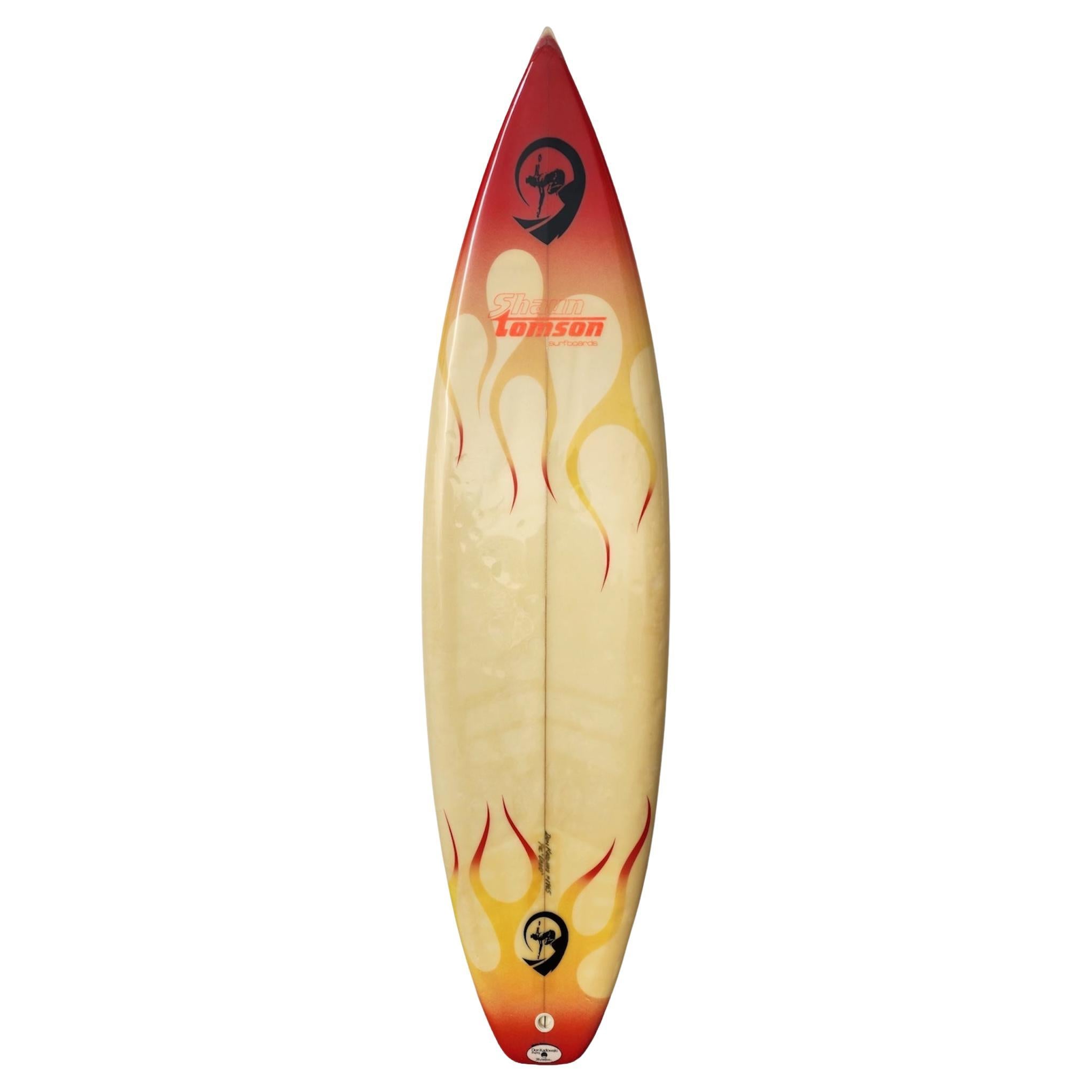 Vintage 1980s Shaun Tomson Surfboard by Don Kadowaki